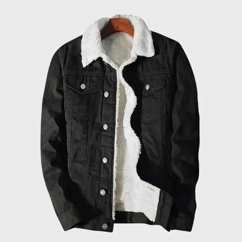 Benny Men's Winter Denim Jacket | Cozy Fleece Lining, Durable 4
