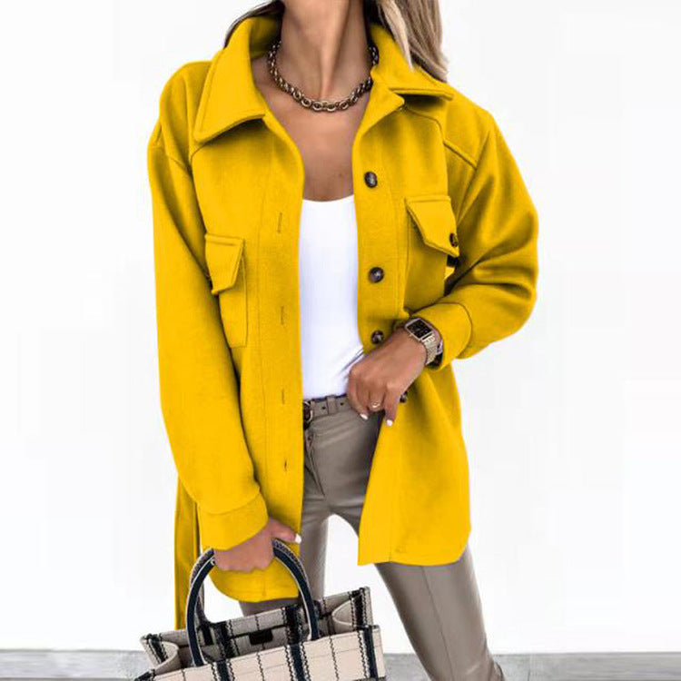 CÉLESTE | Chic Wool Blend Coat with Classic Cut 7