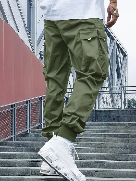 Caro Unisex Black Cargo Pants | Durable Nylon, Comfortable Fit 1