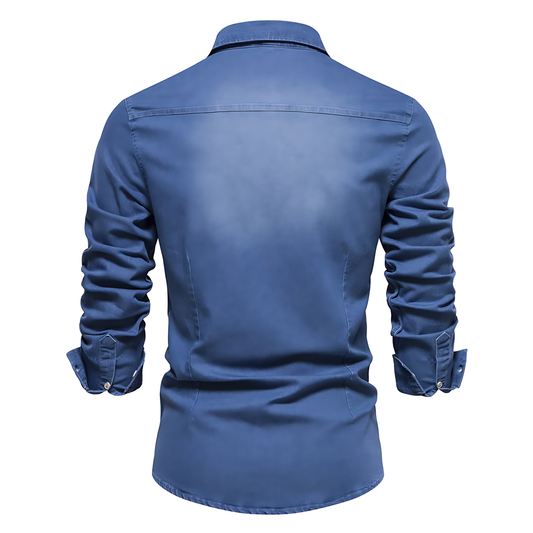 Dante Men's Denim Shirt | High-Quality Cotton, Versatile Style 1