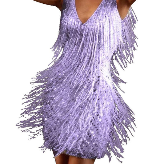 Elloisen | Sparkling Tassel Dress 1