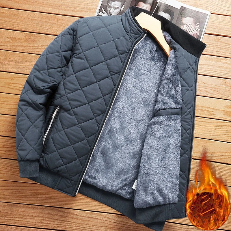 Hector Men's Jacket | Diamond Pattern, Elegant Warmth 1