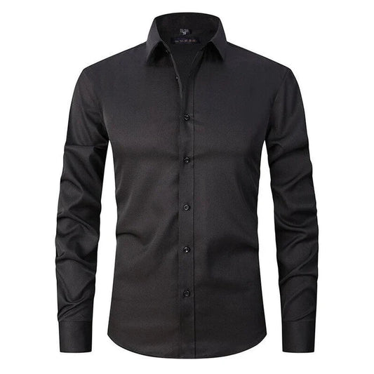 Hector Men's Stretch Dress Shirt | Breathable Polyester, Slim Fit 1