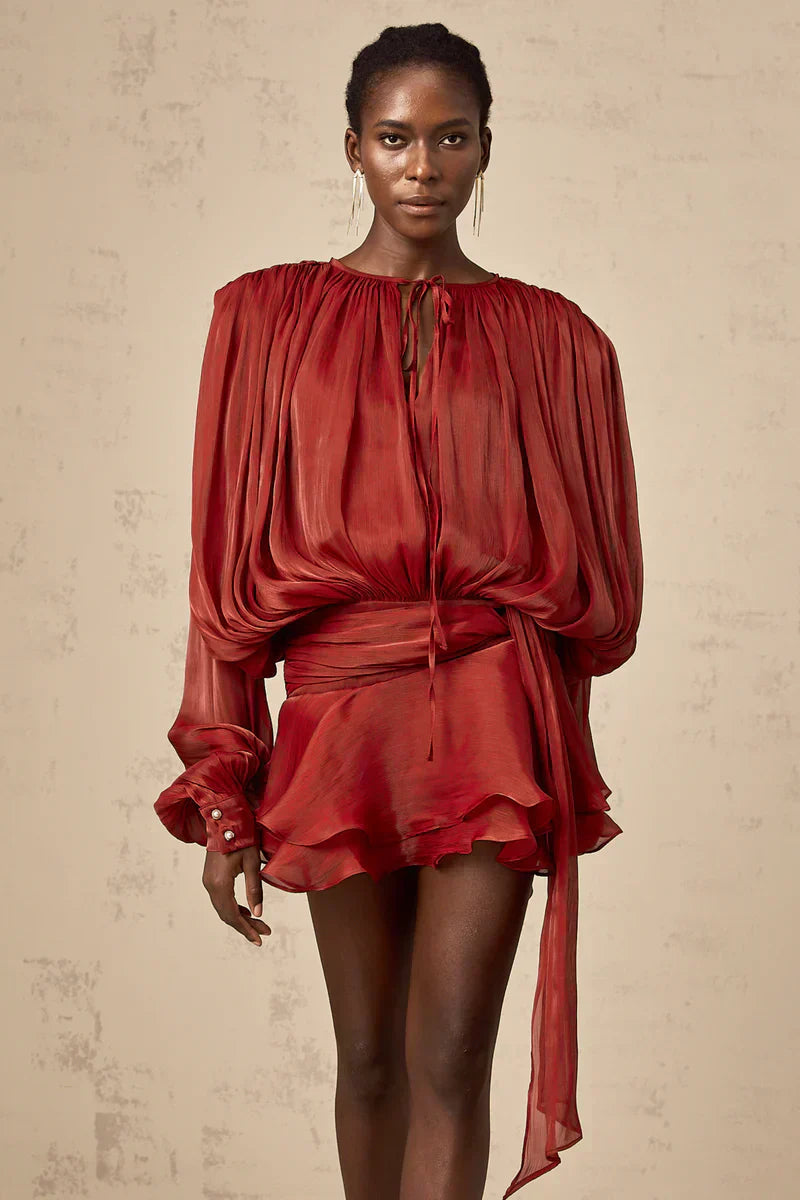 ISMARA | Dress with Balloon Sleeves and Flattering Waist 9