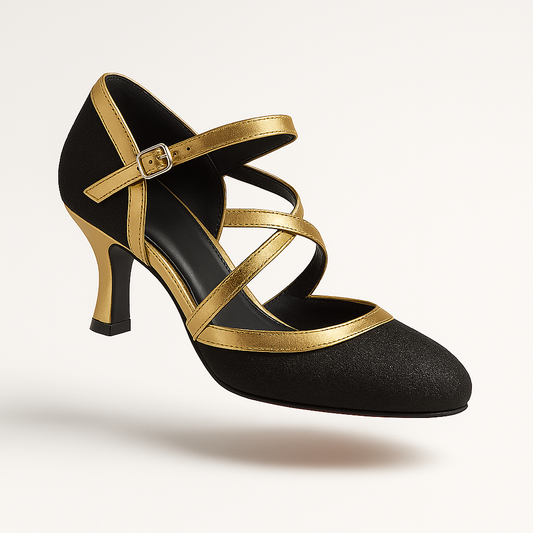 Maevie | Elegant Heels with Double Buckle Strap 1