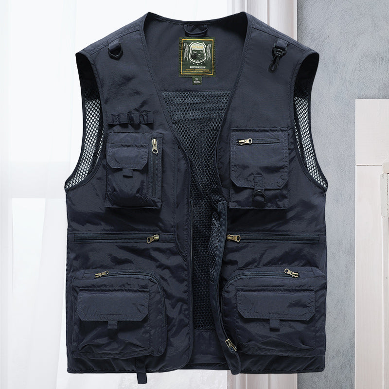 Milo Men's Summer Vest | Breathable Nylon with Multiple Pockets 12