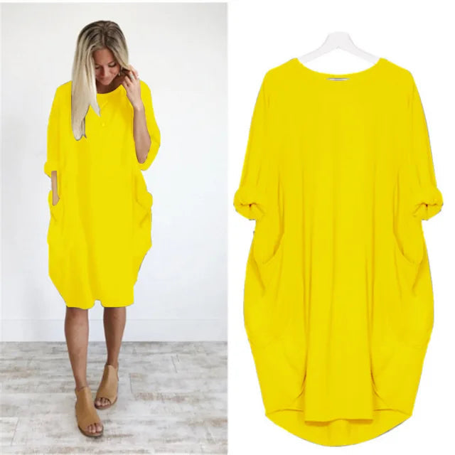 Solena | Airy Oversized Dress with Pocket Details 16