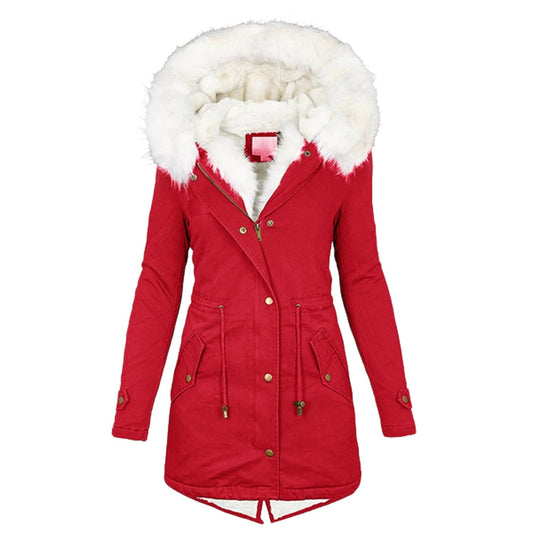 Wolff Women's Winter Coat | Fleece Lining, Windproof, Long Cut 1