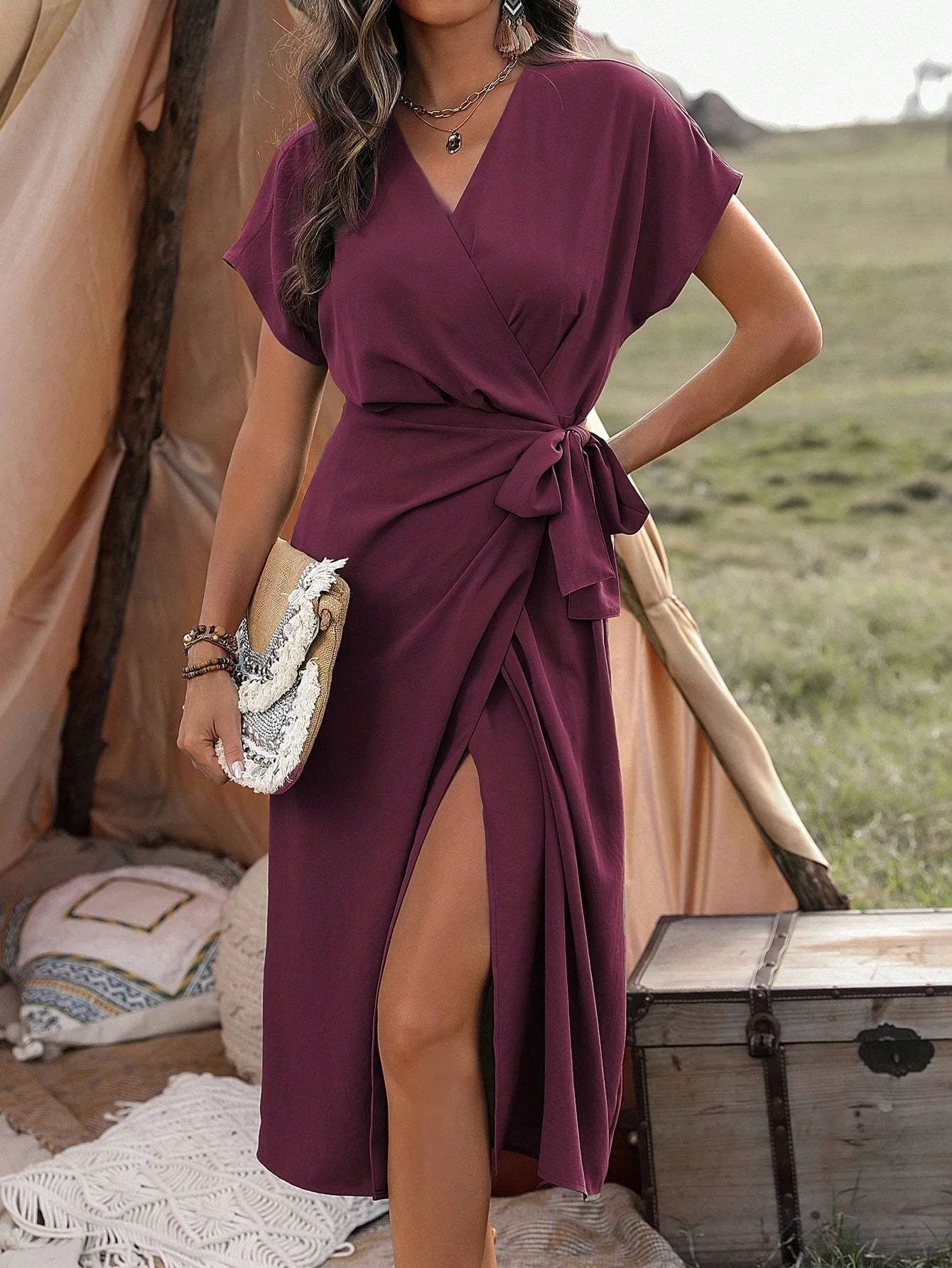 ALISSIA | Elegant wrap dress with refined details 12