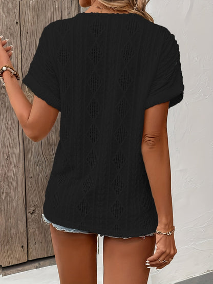 ALMA | Knitted V-Neck Top with Button Detail 6