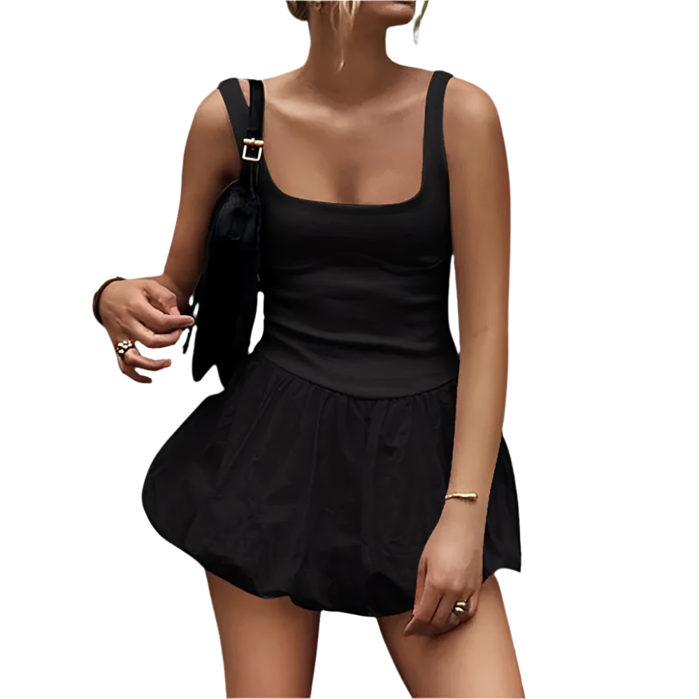 ALMIRA | Summer dress with fitted top and flowy skirt 0
