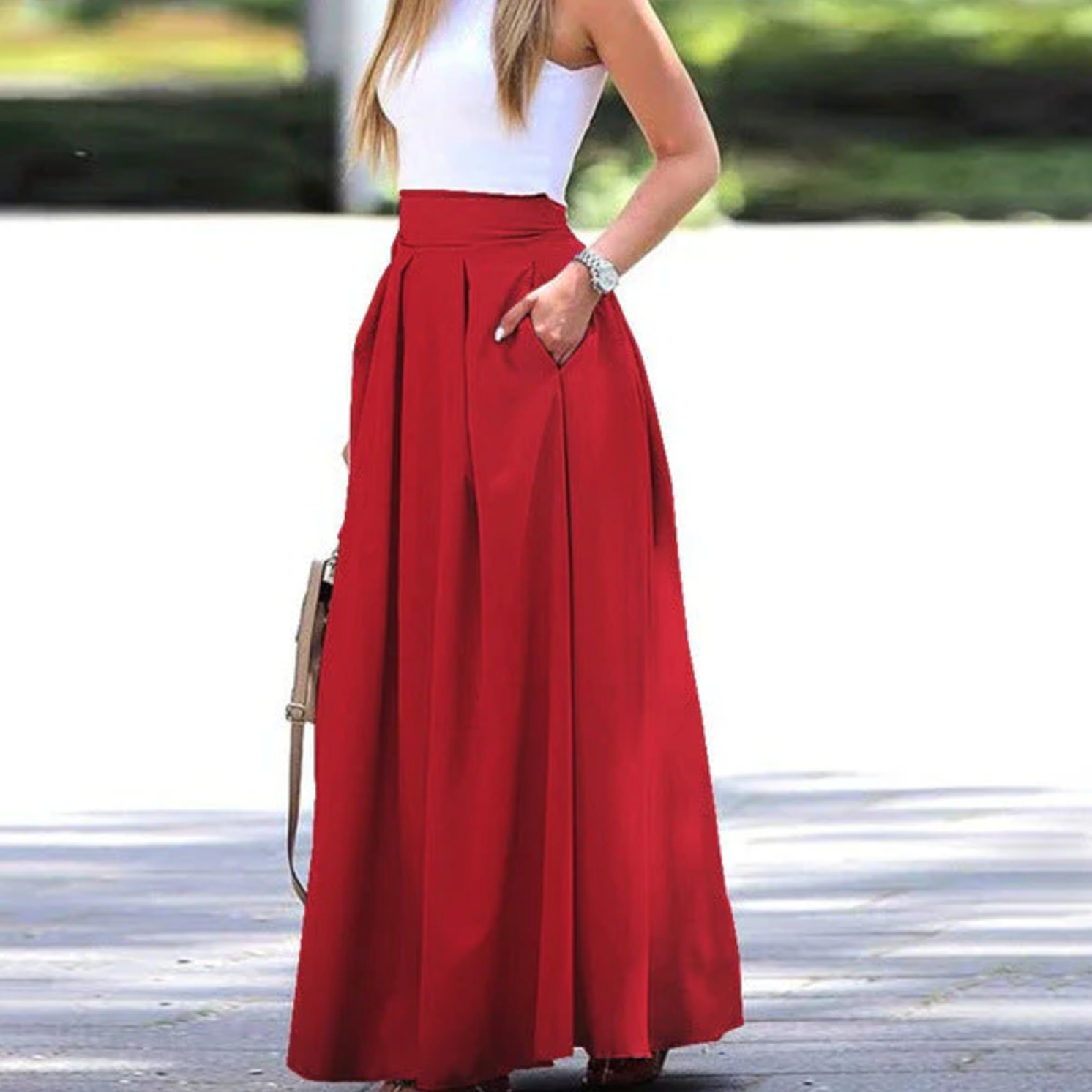 ALYONA | Airy high-waisted pleated skirt 0