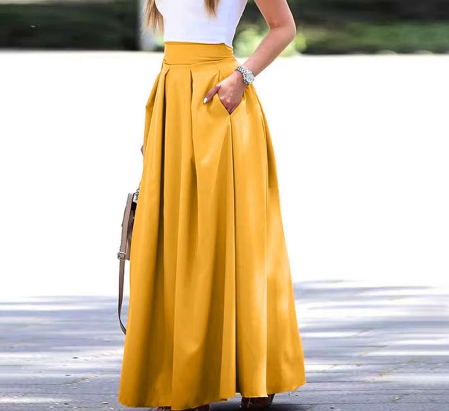 ALYONA | Airy high-waisted pleated skirt 3