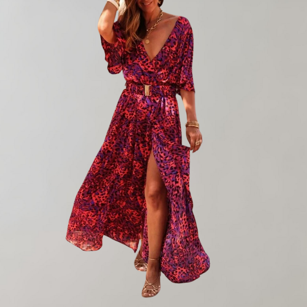 ALYSIA | Summer Maxi Wrap Dress with Feminine Fit 4