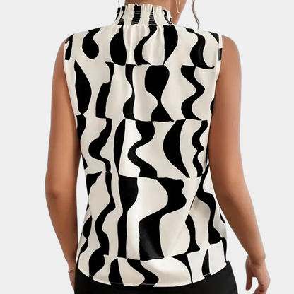 AMARISE | Sophisticated High Neckline T-shirt 2