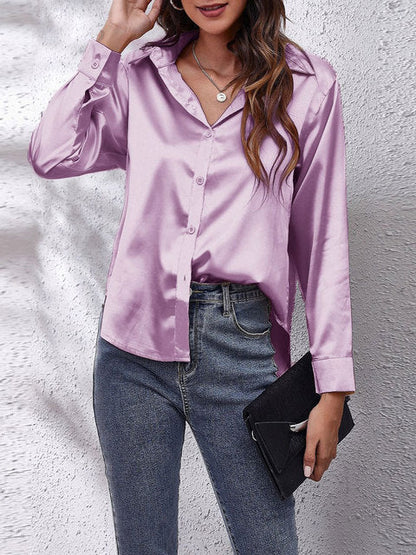 ANA LUIZA | Satin Blouse with Luxurious Sheen & Timeless Class 0