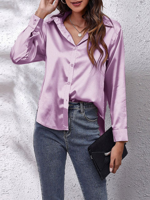 ANA LUIZA | Satin Blouse with Luxurious Sheen & Timeless Class 0