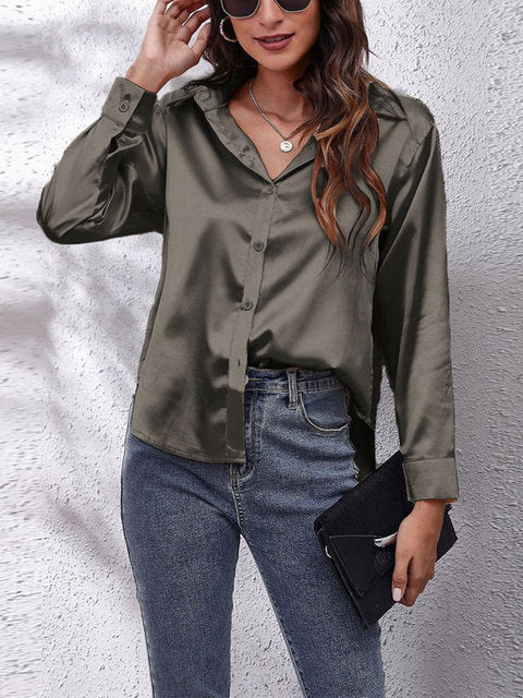 ANA LUIZA | Satin Blouse with Luxurious Sheen & Timeless Class 11
