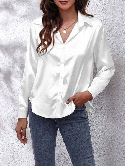 ANA LUIZA | Satin Blouse with Luxurious Sheen & Timeless Class 12
