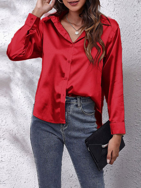 ANA LUIZA | Satin Blouse with Luxurious Sheen & Timeless Class 14