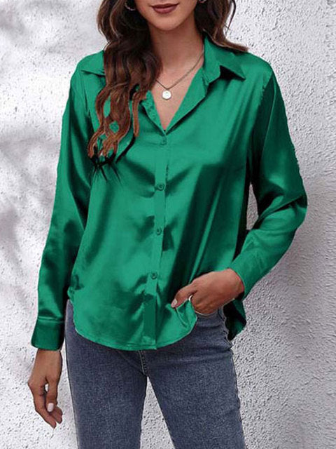 ANA LUIZA | Satin Blouse with Luxurious Sheen & Timeless Class 8