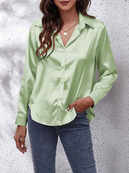 ANA LUIZA | Satin Blouse with Luxurious Sheen & Timeless Class 9