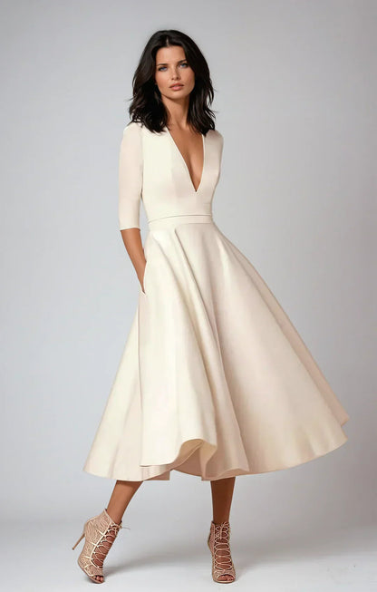 ANNECY | Elegant A-line Dress with a Luxurious Look 0