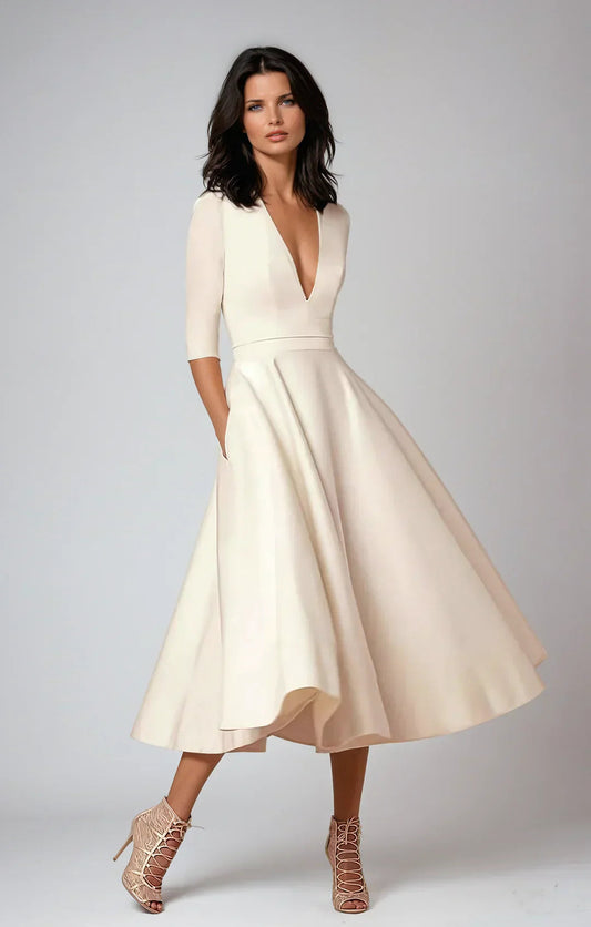 ANNECY | Elegant A-line Dress with a Luxurious Look 0