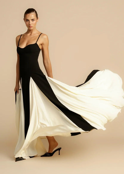 ARLENE | Cream-colored A-line maxi dress by Georgette 2
