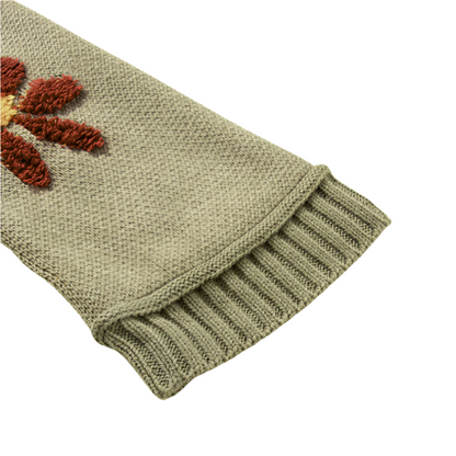 AURORA | Knitted sweater with large floral appliqués 5