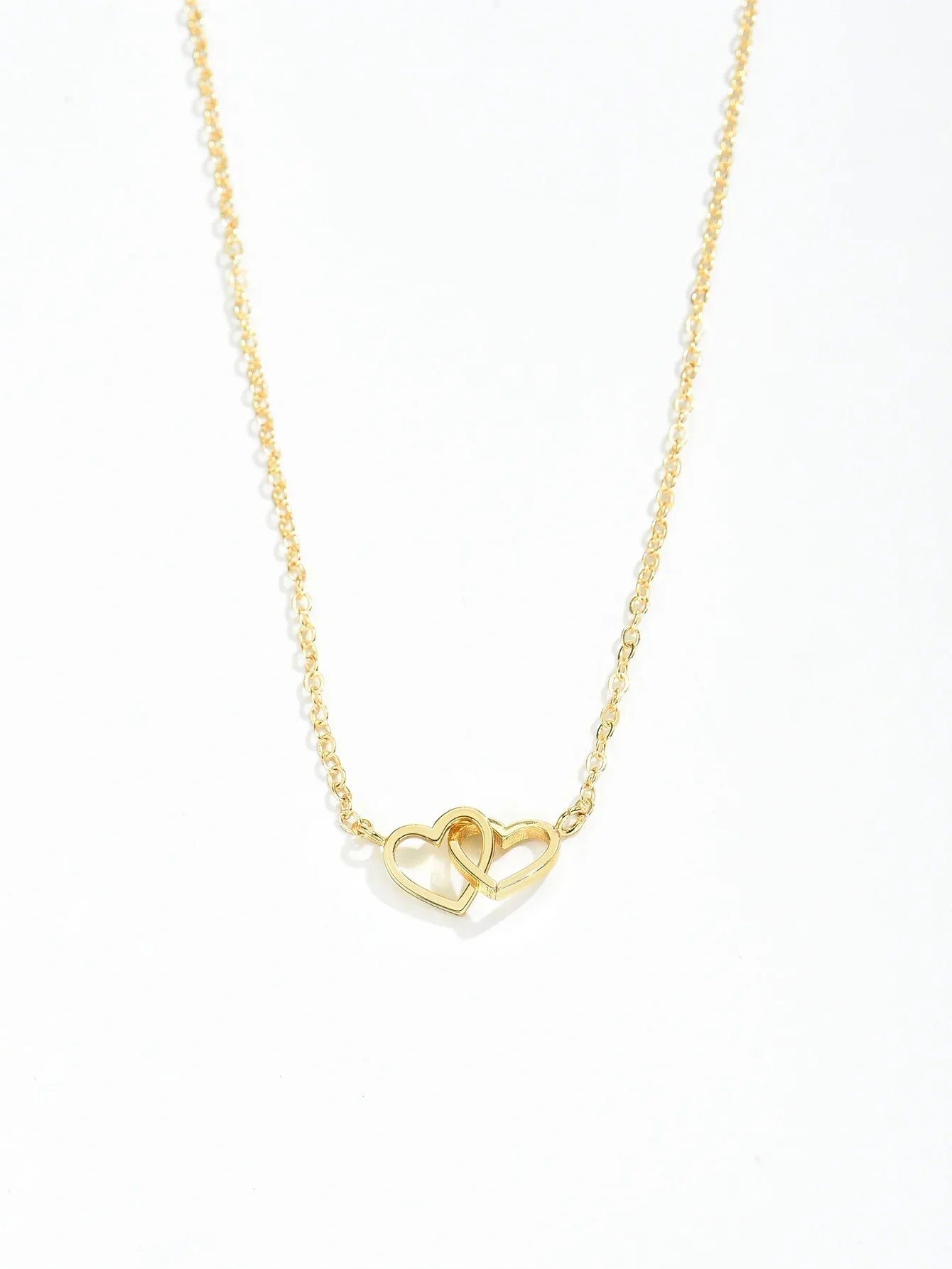 AYLA | Double Heart Necklace in Refined Zinc Alloy 3