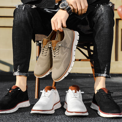 Aero Men's Sneakers | Mesh and Leather Comfort 3