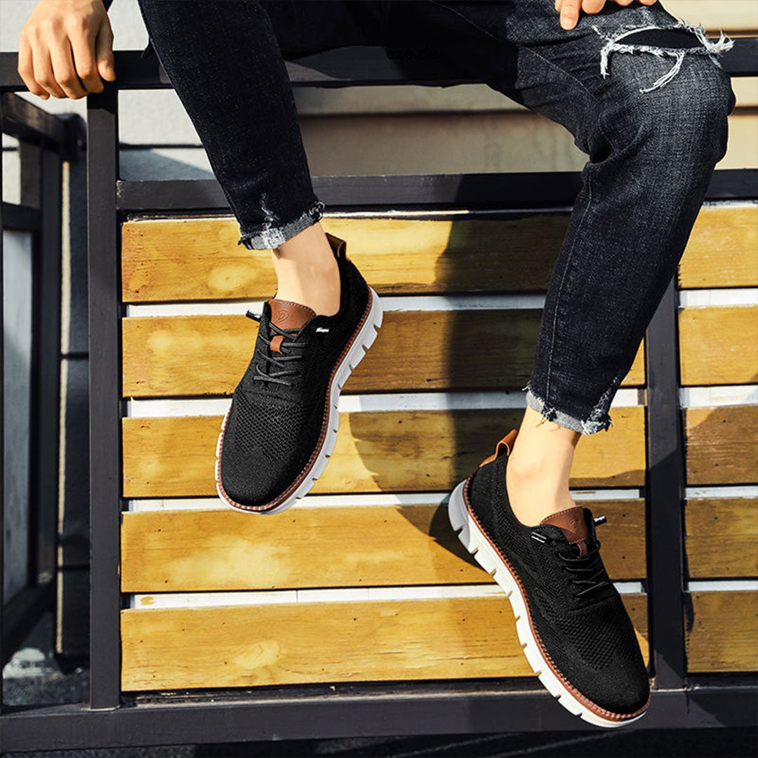 Aero Men's Sneakers | Mesh and Leather Comfort 7