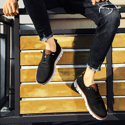 Aero Men's Sneakers | Mesh and Leather Comfort 7