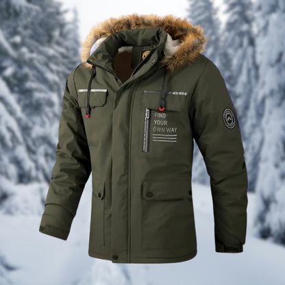 Aiden Men's Hooded Jacket | Faux Fur, Winter Ready 3