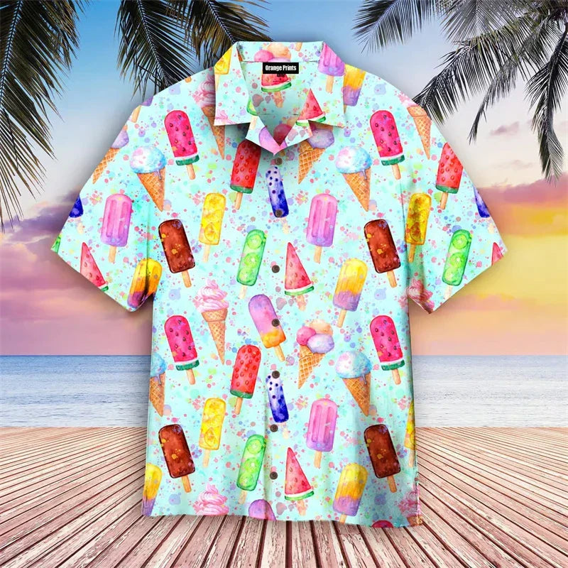Ava Women's T-Shirt | Breathable Cotton, Ice Cream Print 3