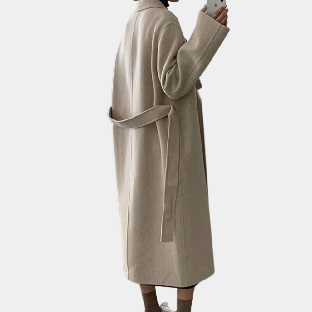 Ava Women's Winter Jacket | Luxury Double-Breasted, Oversized Polyester 2