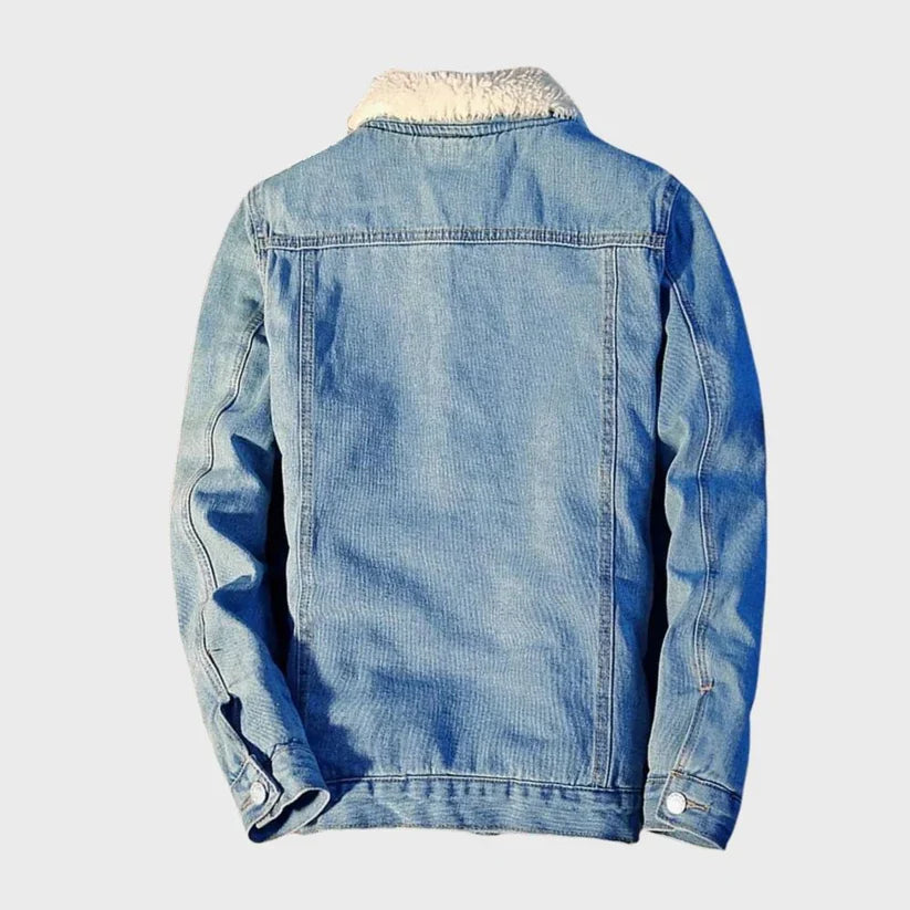Benny Men's Winter Denim Jacket | Cozy Fleece Lining, Durable 1
