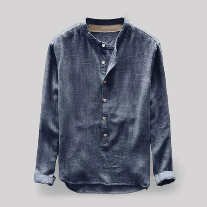 Bri Men's Blouse | Linen Blend, Casual Elegance 0