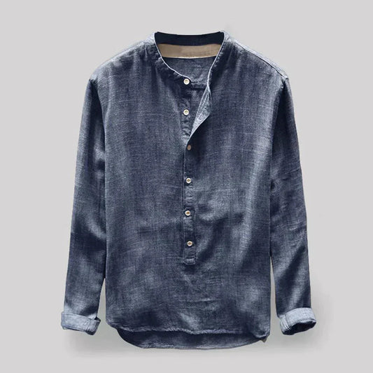 Bri Men's Blouse | Linen Blend, Casual Elegance 0