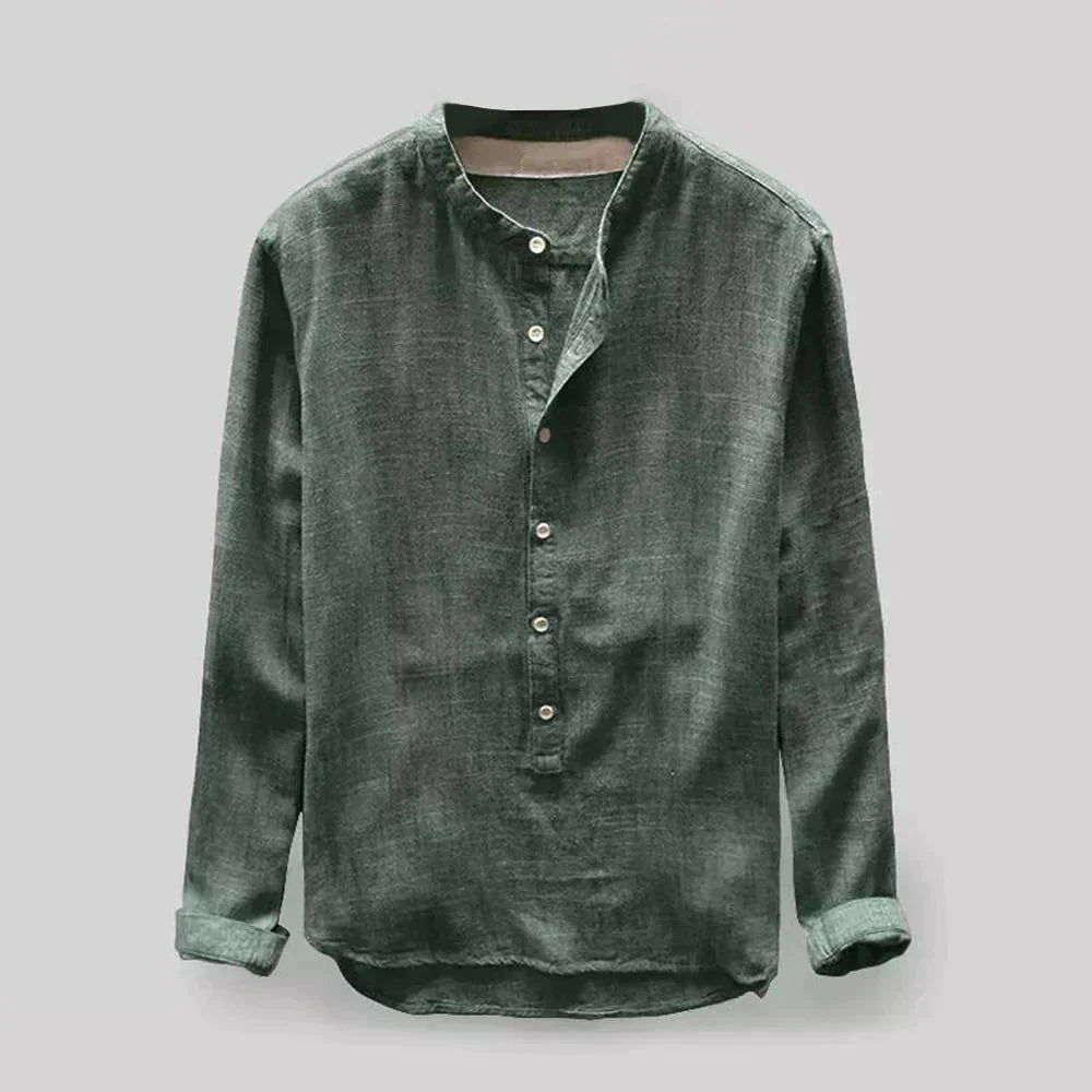 Bri Men's Blouse | Linen Blend, Casual Elegance 3
