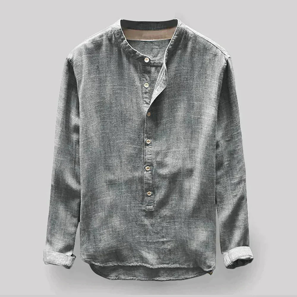 Bri Men's Blouse | Linen Blend, Casual Elegance 4