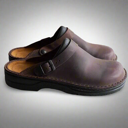 Brivon | Unisex Suede Clogs with Adjustable Buckle 5
