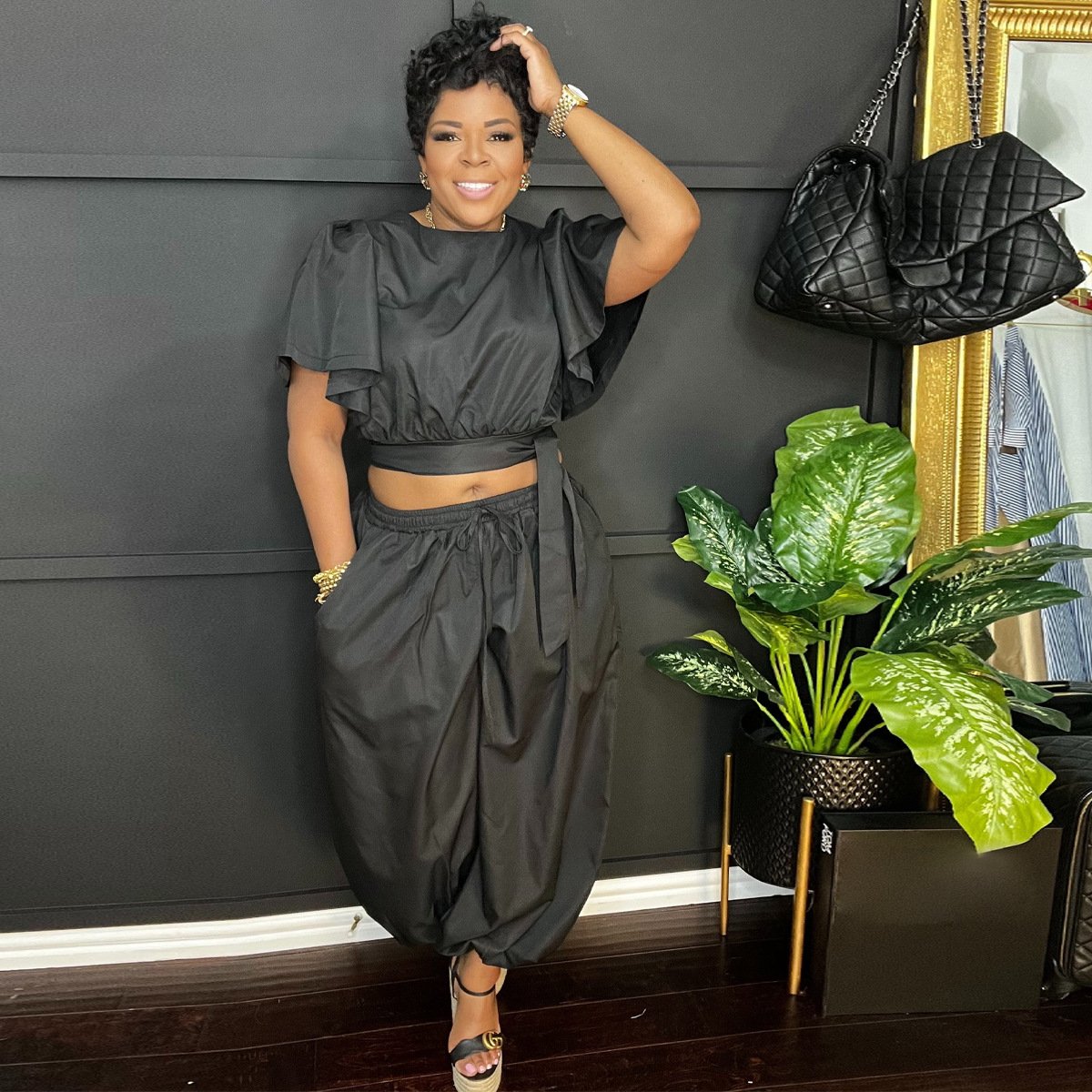 CAMILA | Statement Jogger Set with Peplum Details 3