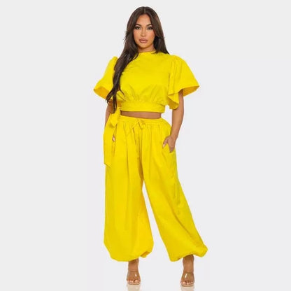 CAMILA | Statement Jogger Set with Peplum Details 5