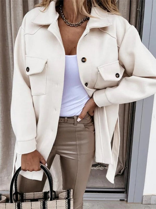 CÉLESTE | Chic Wool Blend Coat with Classic Cut 0