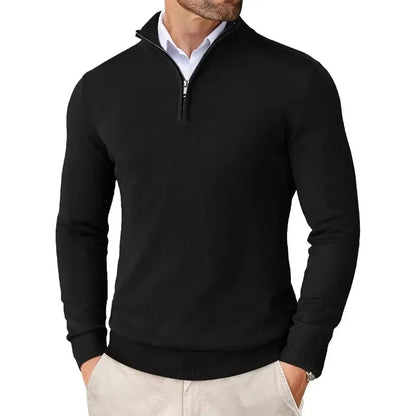 Caitlin Luxe Men's Sweater | Soft Cotton Blend with Half Zip, Casual 0