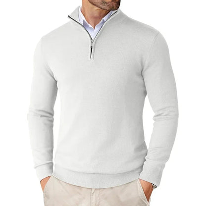 Caitlin Luxe Men's Sweater | Soft Cotton Blend with Half Zip, Casual 1