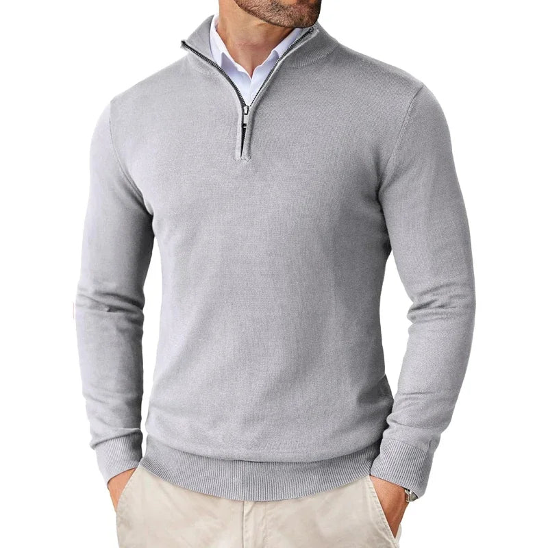 Caitlin Luxe Men's Sweater | Soft Cotton Blend with Half Zip, Casual 10