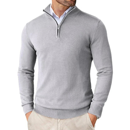 Caitlin Luxe Men's Sweater | Soft Cotton Blend with Half Zip, Casual 10